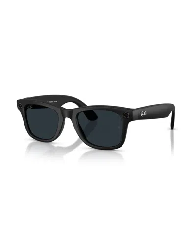 Ray Ban Unisex Ai Glasses, Meta Wayfarer Rw4012 Transitions In Black
