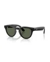 Ray Ban Unisex Ai Meta Gen2 Low Bridge Fit Headliner Sunglasses, Rw4013f In Green