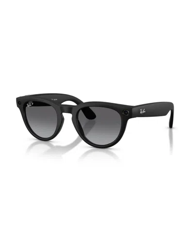 Ray Ban Unisex Ai Meta Gen2 Polarized Headliner Sunglasses, Rw4013 In Black