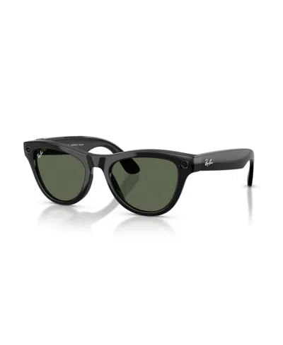 Ray Ban Unisex Ai Meta Gen2 Skyler Sunglasses, Rw4014 In Black