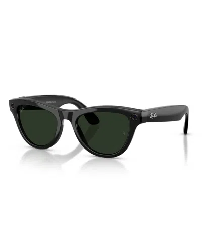 Ray Ban Unisex Ai Meta Gen2 Skyler Transition Sunglasses, Rw4014 In Black