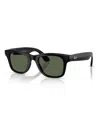 Ray Ban Unisex Ai Meta Gen2 Wayfarer Sunglasses, Rw4012 In Black