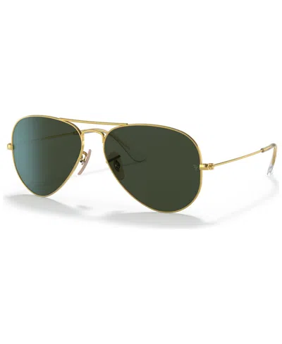 Ray Ban Unisex Aviator Aviation Collection Sunglasses, Rb3025 Aviator La 58 In Gold-tone