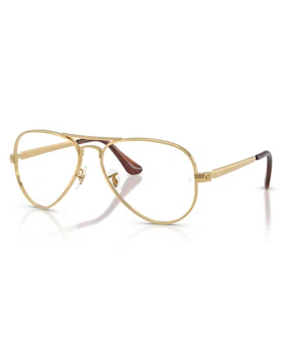 Ray Ban Unisex Aviator Max Optics Eyeglasses, Rb3925v In Arista Gold
