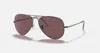 Ray Ban Unisex Aviator Metal Ii Sunglasses In Grey-purple In Metallic