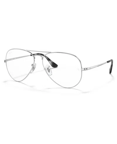 Ray Ban Unisex Aviator Optics Eyeglasses, Rb6489 In Metallic