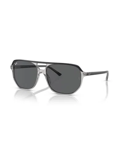 Ray Ban Unisex Bill One Geometric Sunglasses, Rb2205 In Gray On Transparent Gray