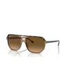 Ray Ban Unisex Bill One Polarized Sunglasses, Gradient Rb2205 In Havana On Transparent Brown