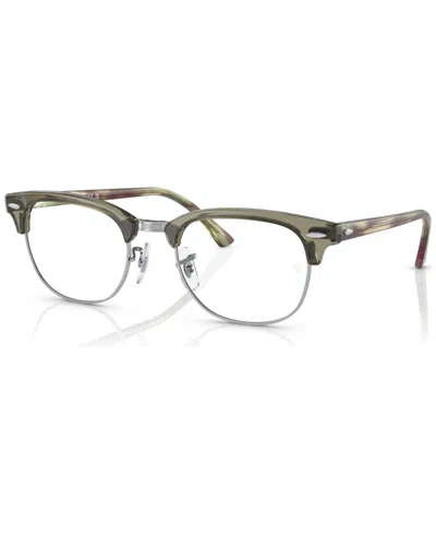 Ray Ban Unisex Club Master Eyeglasses, Rb5154 51 In Transparent Green