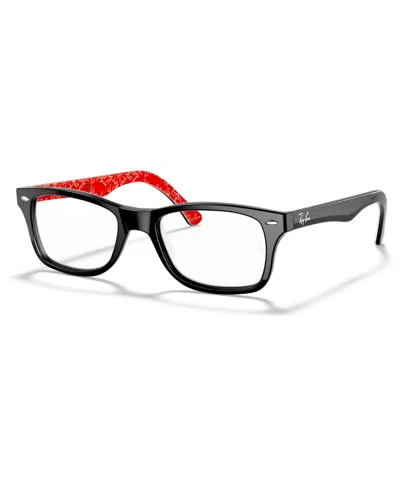 Ray Ban Unisex Eyeglasses, Rb5228 In Black On Red