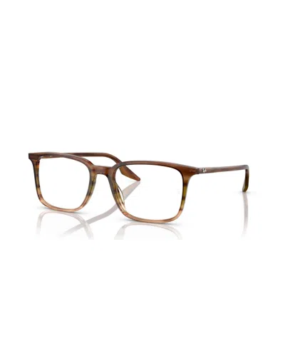 Ray Ban Unisex Eyeglasses, Rb5421 In Striped Brown  Green