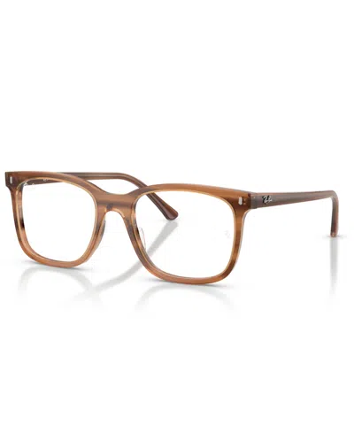 Ray Ban Unisex Eyeglasses, Rb5446 In Striped Brown