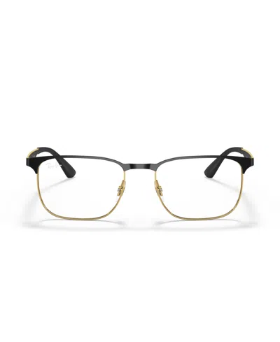 Ray Ban Unisex Eyeglasses, Rb6363 In Black On Silver
