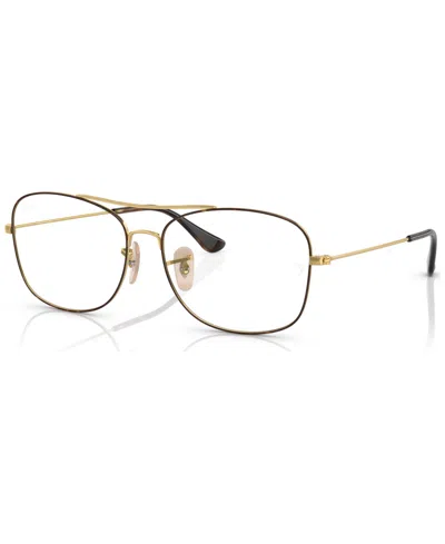 Ray Ban Unisex Eyeglasses, Rb6499 57 In Havana On Gold
