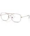 Ray Ban Unisex Eyeglasses, Rb6499 57 In Rose Gold