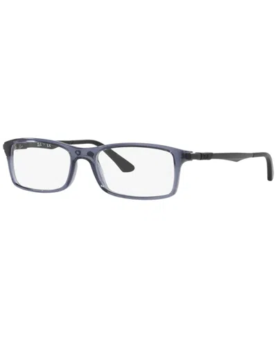 Ray Ban Unisex Eyeglasses, Rb7017 In Transparent Blue