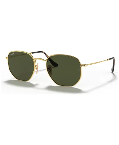 RAY BAN UNISEX GEOMETRIC POLARIZED METAL SUNGLASSES, RB3548N