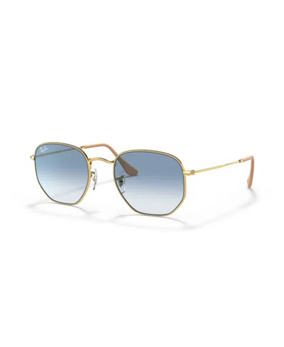 Ray Ban Unisex Hexagonal Sunglasses, Rb3548 In Blue