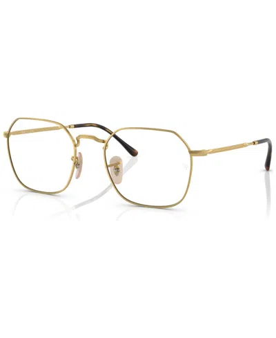 Ray Ban Unisex Irregular Eyeglasses, Rx3694v53-o In Gold-tone