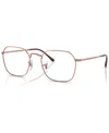 Ray Ban Unisex Irregular Eyeglasses, Rx3694v53-o In Rose Gold Tone
