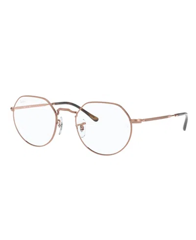 Ray Ban Unisex Jack Optics Eyeglasses, Rb6465 In Copper
