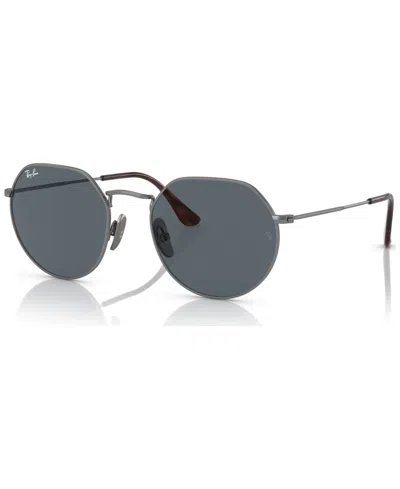 Ray Ban Unisex Jack Titanium Sunglasses, Rb8165 In Gunmetal