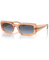 Ray Ban Womens Orange Rb4395 Kiliane Rectangle-frame Transparent Acetate Sunglasses In Gray