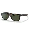 Ray Ban Unisex Low Bridge Fit Sunglasses, Rb2132f 55 In Tortoise