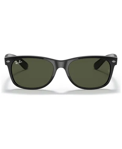 Ray Ban Unisex Polarized Low Bridge Fit Sunglasses, Rb2132f New Wayfarer Classic 55 In Black