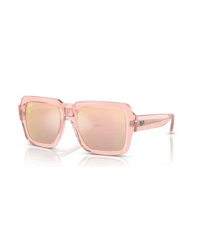 Ray Ban Unisex Magellan Sunglasses, Mirror Rb4408 In Transparent Pink