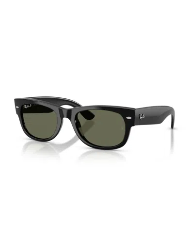 Ray Ban Unisex Mega Wayfarer Polarized Sunglasses, Rb0832s In Black
