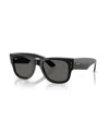 Ray Ban Ray-ban Mega Wayfarer 51 Unisex Polarized Sunglasses In Black