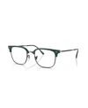 Ray Ban Unisex New Clubmaster Optics Eyeglasses, Rb7216 In Green