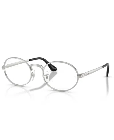 Ray Ban Unisex Oval Eyeglasses, Rb3931v In Metallic