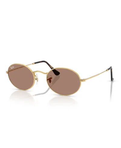 RAY BAN UNISEX OVAL METAL CHROMANCE SUNGLASSES, RB3547