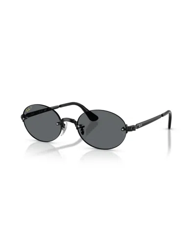 Ray Ban Womens Black Rb3929 Oval-frame Metal Sunglasses