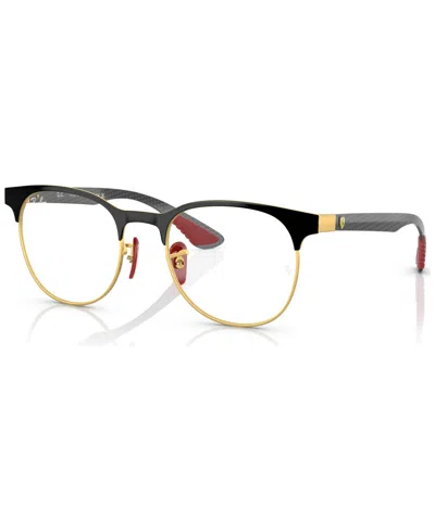 Ray Ban Unisex Phantos Eyeglasses, Rx8327vm51-o In Black On Gold-tone