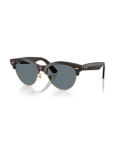 Ray Ban Unisex Polarized Clubmaster Way Square Sunglasses,rb2341 In Brown