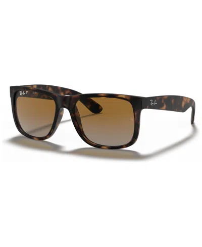 RAY BAN UNISEX POLARIZED JUSTIN GRADIENT SUNGLASSES, RB4165