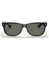Ray Ban Unisex Low Bridge Fit Sunglasses, Rb2132f New Wayfarer Classic 55 In Black