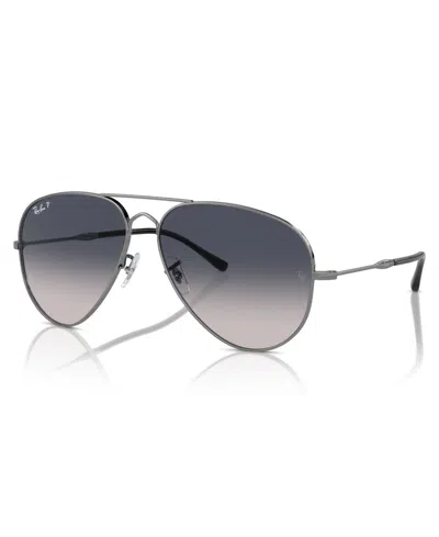 Ray Ban Unisex Polarized Sunglasses, Old Aviator Rb3825 In Gunmetal