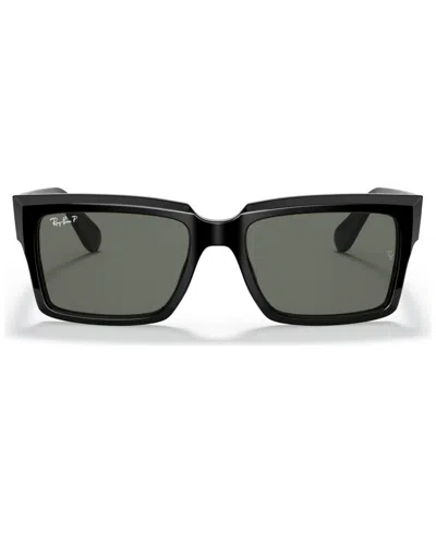 Ray Ban Rb2191 Inverness Sunglasses In Black,polar Green
