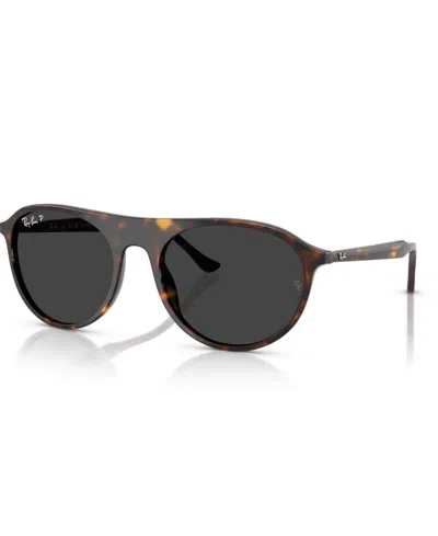 Ray Ban Unisex Polarized Sunglasses, Rb2215 In Havana