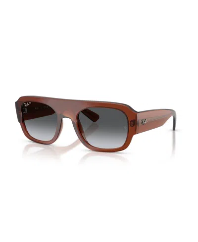 Ray Ban Unisex Polarized Sunglasses, Rb2218 In Brown