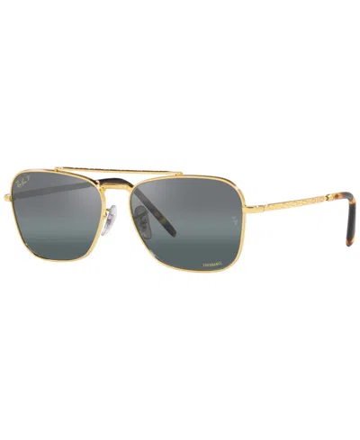 Ray Ban Unisex Polarized Sunglasses, Rb3636 New Caravan 58 In Legend Gold-tone 1