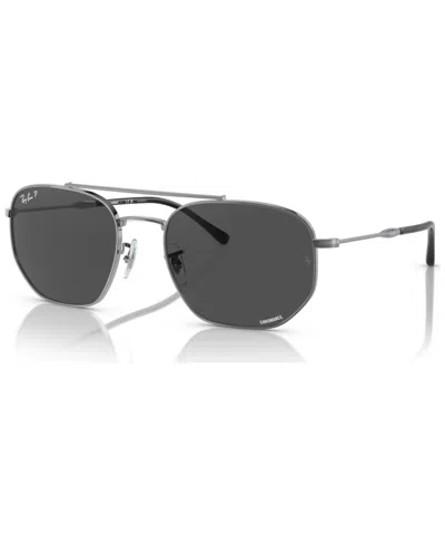 Ray Ban Unisex Polarized Sunglasses, Rb3707 Chromance In Gunmetal