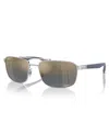 Ray Ban Unisex Polarized Sunglasses, Rb3737 Chromance Rb3737ch In Silver