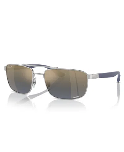 Ray Ban Unisex Polarized Sunglasses, Rb3737 Chromance Rb3737ch In Black
