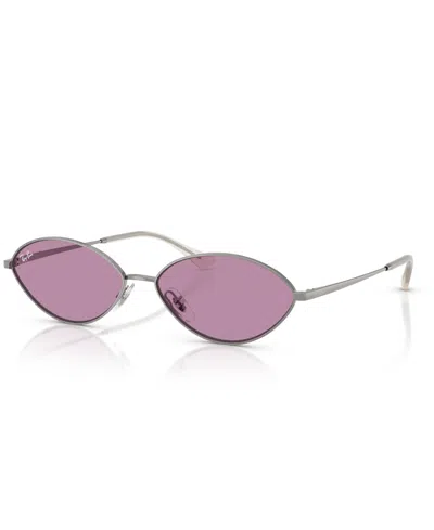 Ray Ban Rb3757 Oval Metal Sunglasses In Pink