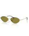 Ray Ban Womens Rb3757 Kai Oval-frame Metal Sunglasses Gold In Pale Gold